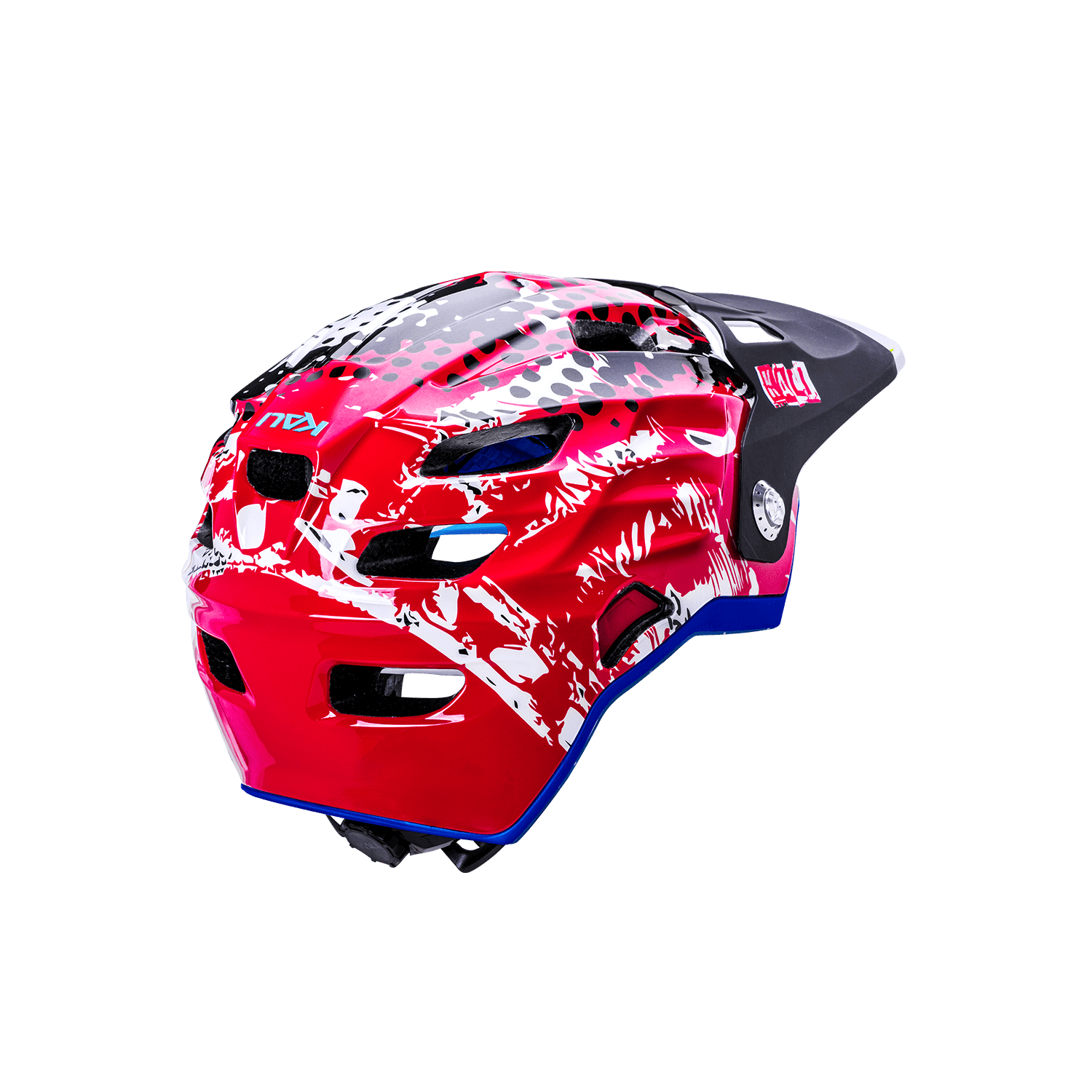 Maya Full Face Child helmet in vibrant red with unique design, perfect for young thrill-seekers and safety on the slopes.