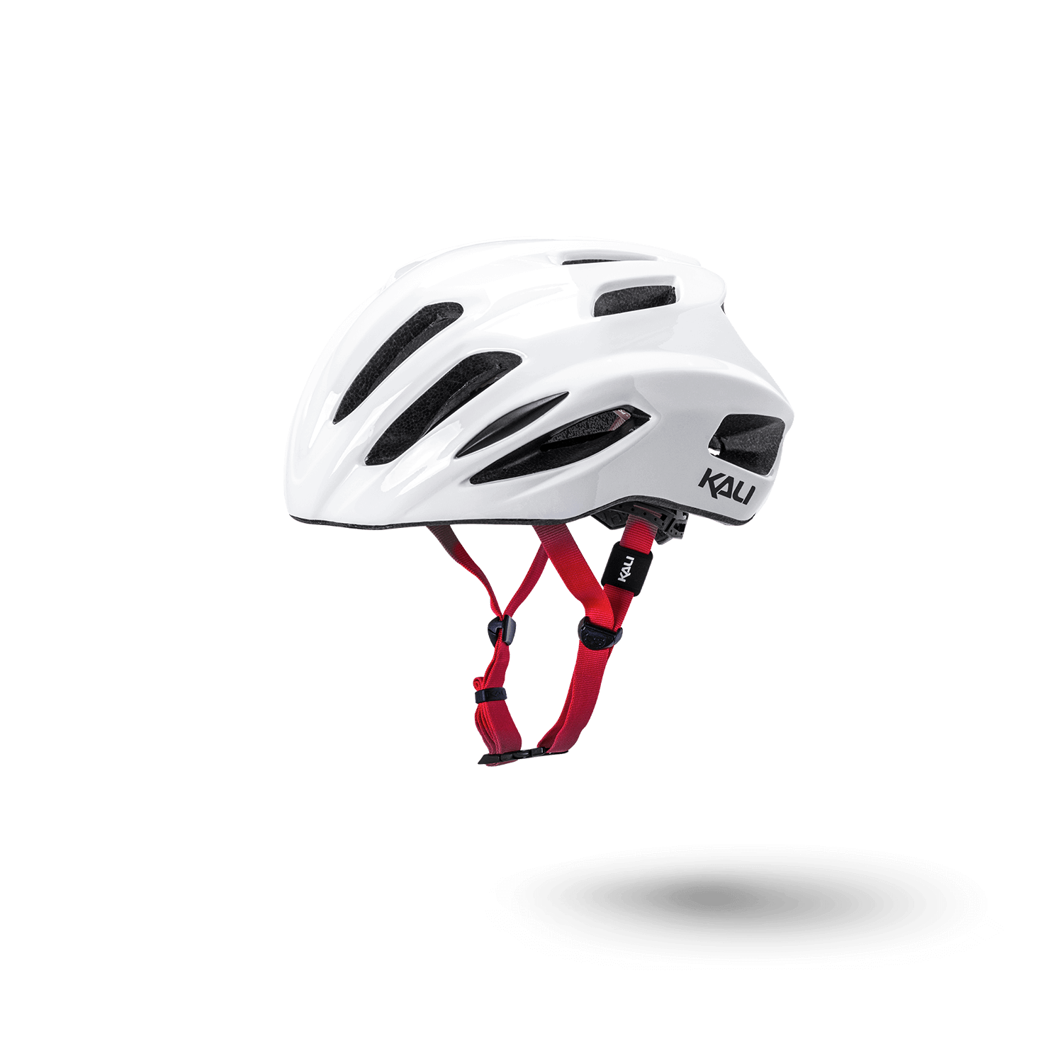 Stylish lightweight white Kali helmet, designed for optimal protection and comfort, perfect for cycling enthusiasts.