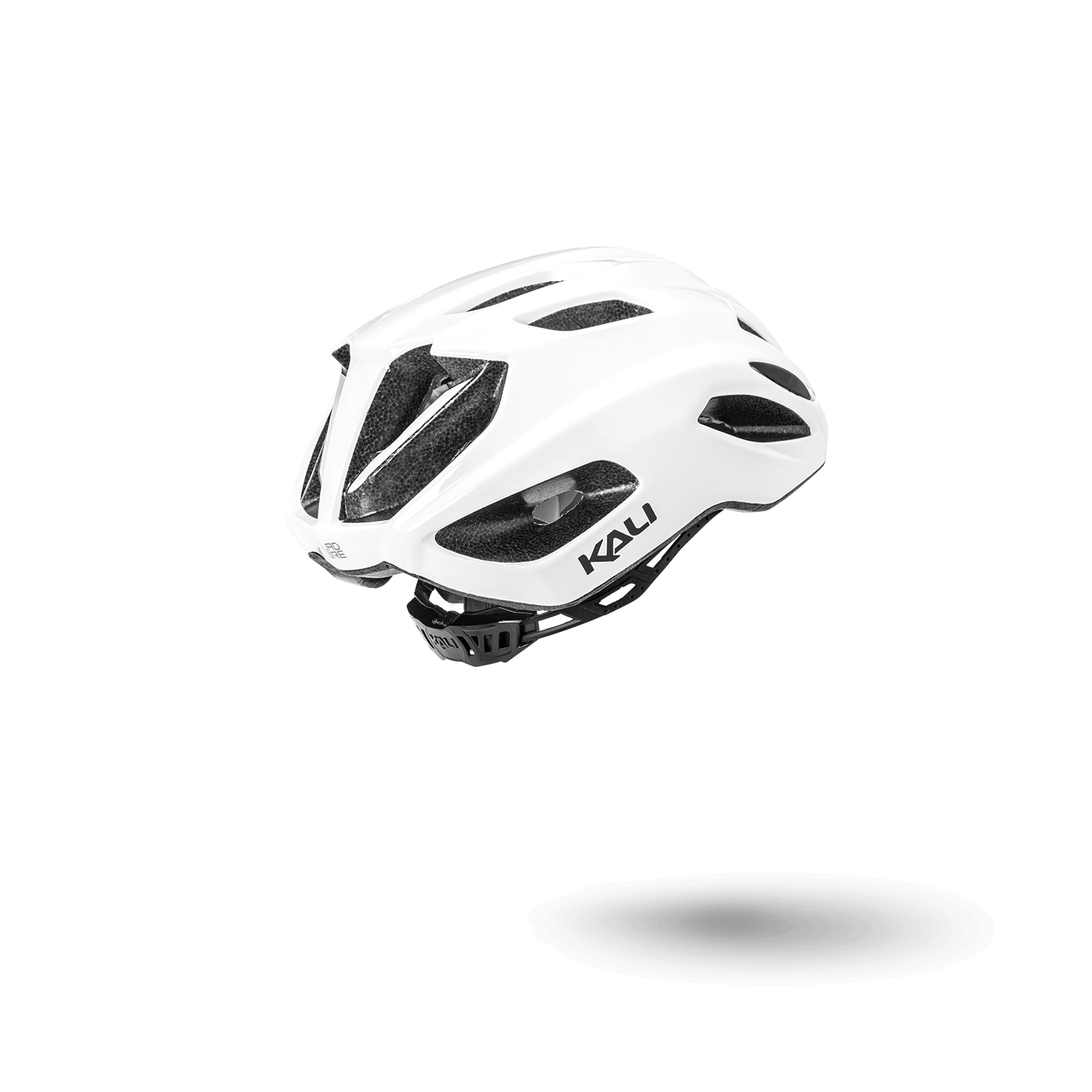 Lightweight white Kali helmet designed for style and protection, perfect for cycling enthusiasts.