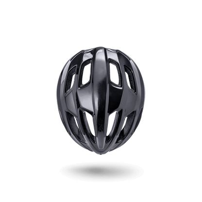 Sleek black Prime 2.0 helmet showcasing lightweight design and superior protection for cyclists.